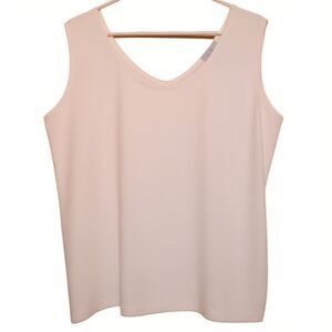 Clear Sky White Undershirt Reversible 2-in-1 Activewear Tank Top Casual Size 2X!